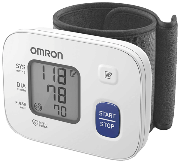 Omron HEM 6161 Fully Automatic Wrist Blood Pressure Monitor White