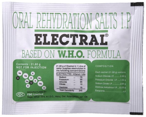 Electral Powder | for Replenishing Body Fluids & Electrolytes | For Stomach Care