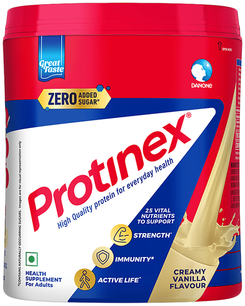 Protinex High Quality Protein | Nutritional Drink for Immunity & Strength Zero Added Sugar Creamy Vanilla Powder
